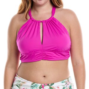 La Blanca Ig hoher Hals Mittellinie Top 7827051577404