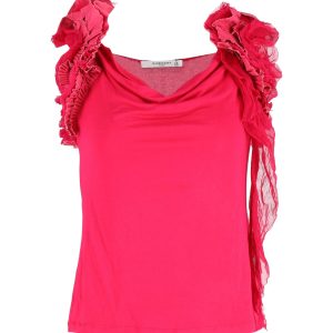 Givenchy Rüschen Ärmel oben in rosa Viskose 7748621664316