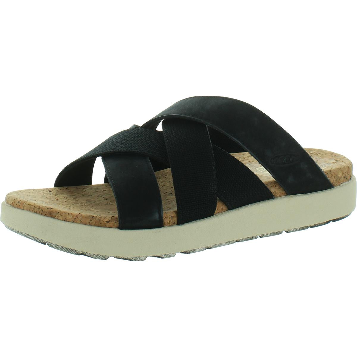 Elle Mixed Slide Leder geöffnete Bodenrutschen Sandalen