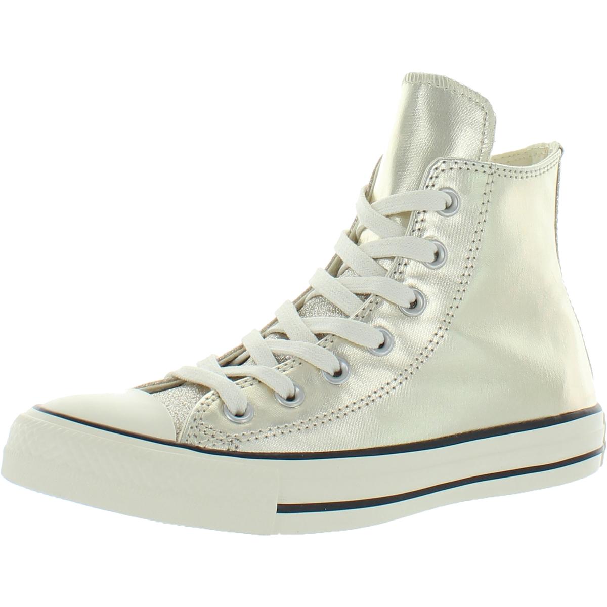 All Star Shiny Metal Metallic High Top klassische Mode Sneaker