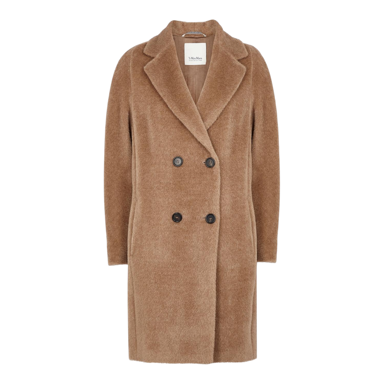 MAX MARA Langer Locri-Mantel aus Alpakawolle für Damen in Beige