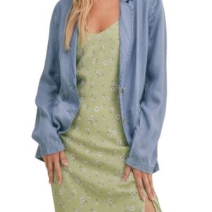 Valley Girl Blazer aus Chambray 7732456489020