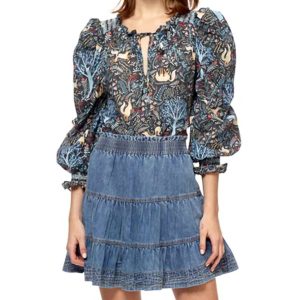 Jenna Minirock in gewaschenen Denim