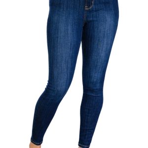 Back Yoke Skinny Jeans mit Handytasche in blau 7703648731196
