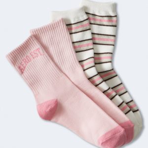 Aeropostale Logo & Stripe Crew Socken 2-Pack