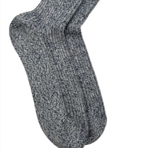 Brunello Cucinelli Blau-Weiß-Grau-Melange-Baumwoll-Herrensocken