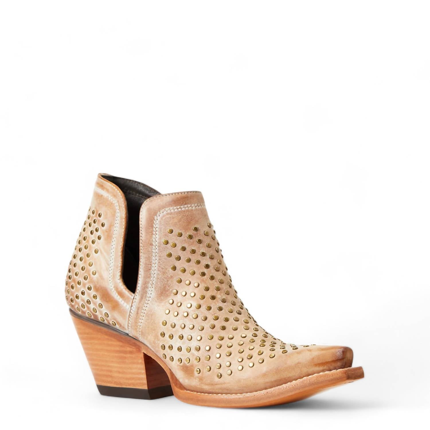 Dixon – Damen-Lederstiefel mit Nieten in „Old West Tan“ – 7764952612924