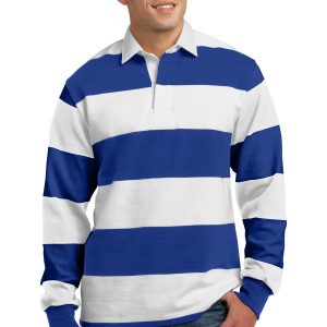 Sport-Tek klassisches langärmliges Rugby-Polo für Herren