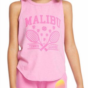 Mädchen s malibu Tank oben in Blase Gummi rosa