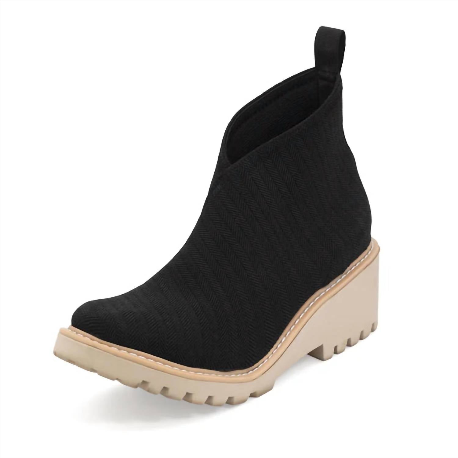 Damen heyward Boot in schwarz heringbone