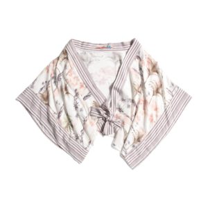 Bolero Jacke aus Elfenbein, braun, rosa