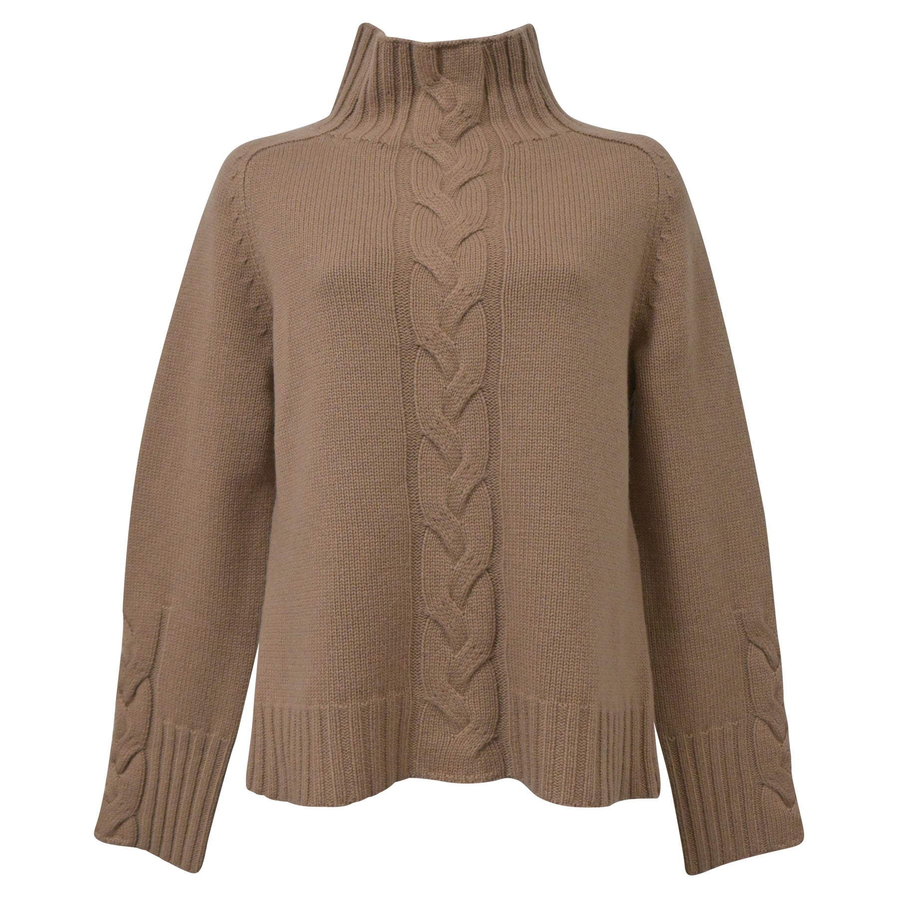 ‘S Max Mara Chestnut Oceania Pullover aus beige Wolle 7748672192572