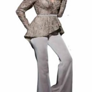 Soutache Mieder Jumpsuit in Champagner