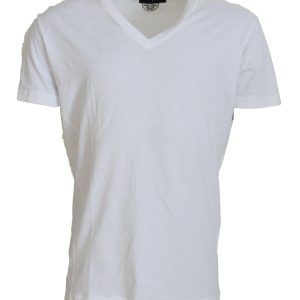 Dsqua² Baumwolle Leinen kurze Ärmel V-Ausschnitt Herren T-Shirt
