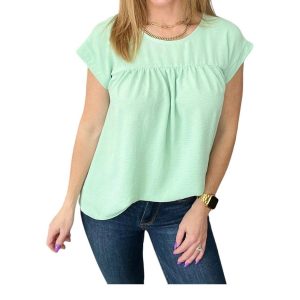 Airflow Babydoll Top in Salbei 7766685450300