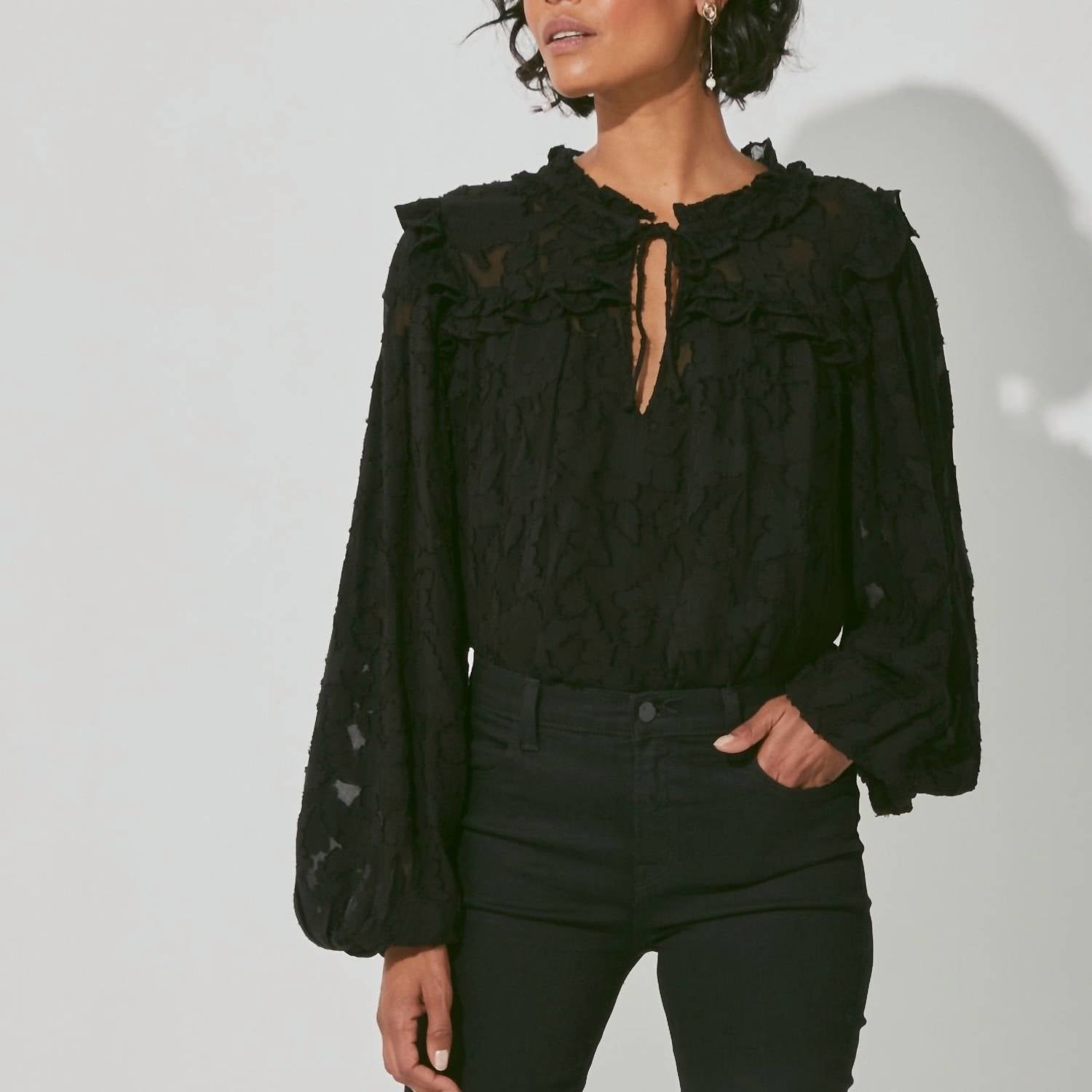 Amara-Bluse in Schwarz