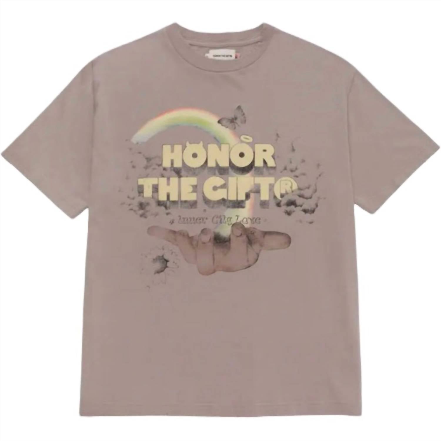 Herren-T-Shirt „Palms Graphic“ in Stone 7732508524604