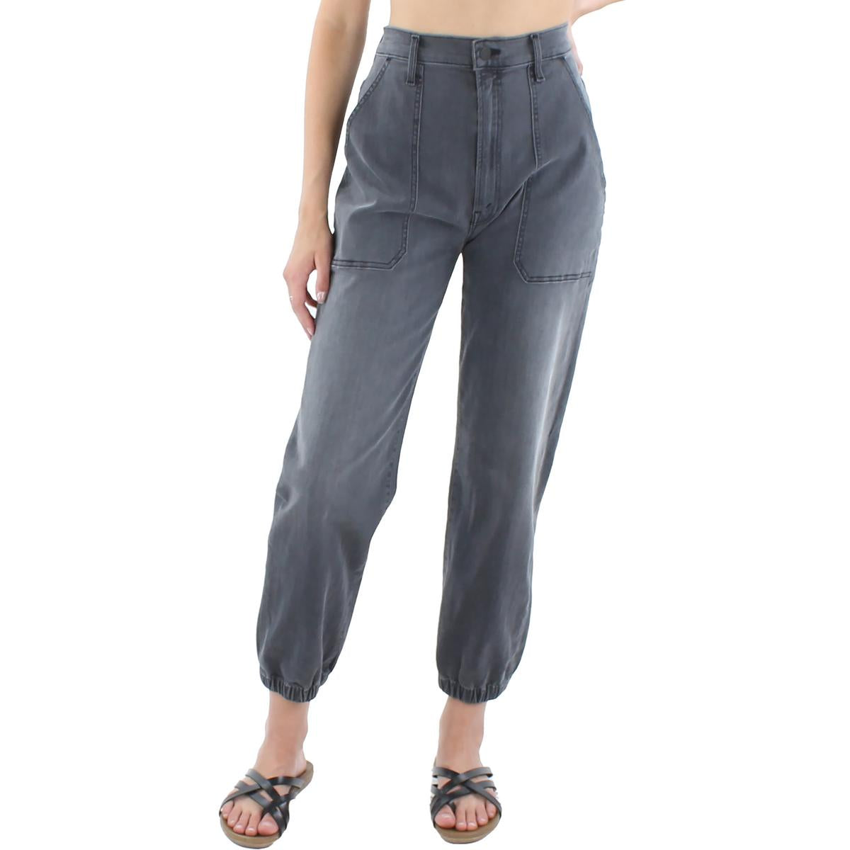 The Wrapper Patch hoher Bund Denim Jogger Jeans
