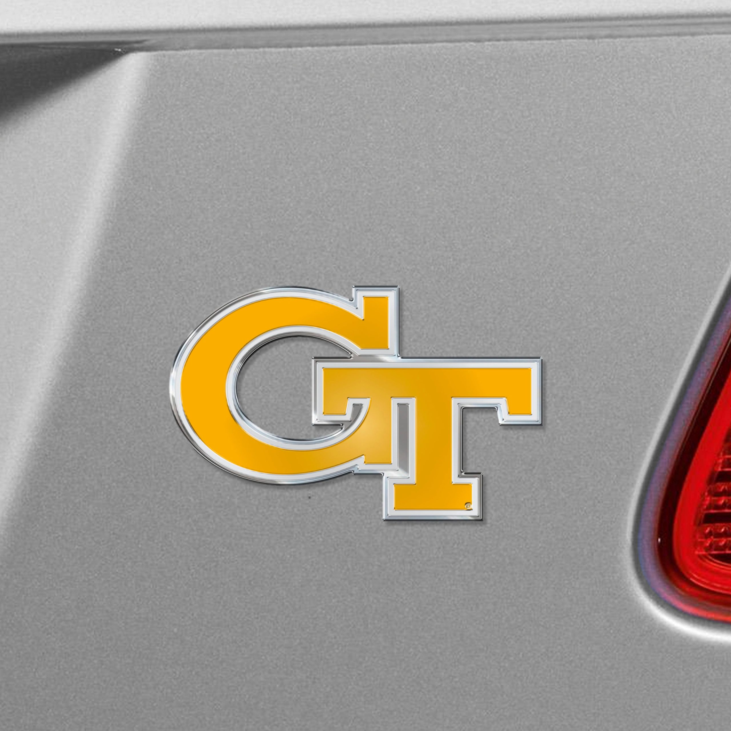 Fanmats Georgia Tech gelbe Jacken schweres Aluminium geprägte Farbe Emblem