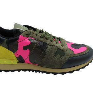 Valentino Garavani Camouflage Rockstud Sneakers in mehrfarbigen Wildleder 7703699030076