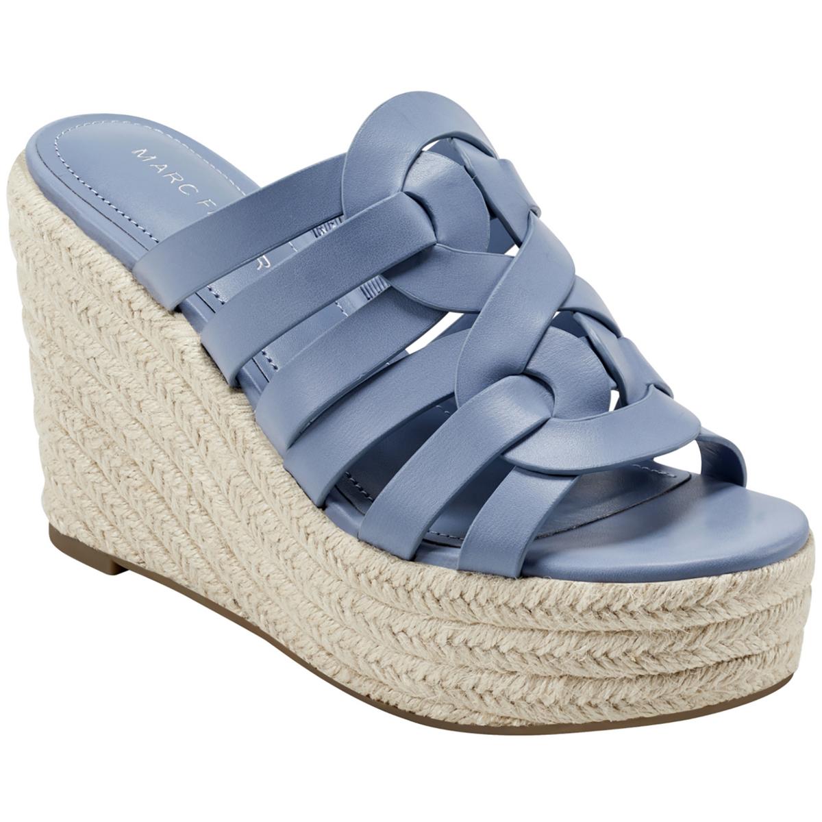 Cazzie 2 Kunstleder-Sandalen mit überkreuztem Keilabsatz