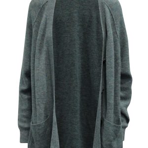 Acne Studios Kianne gerippte Strickjacke in grauem Alpaka 7833202032700