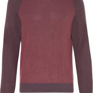 Hugo Boss Herren Dairon Wolle Rundhalspullover, rot