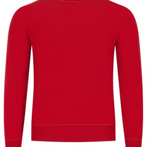 Brunello Cucinelli Herren-Pullover aus leichtem Kaschmir in Rot mit Rundhalsausschnitt