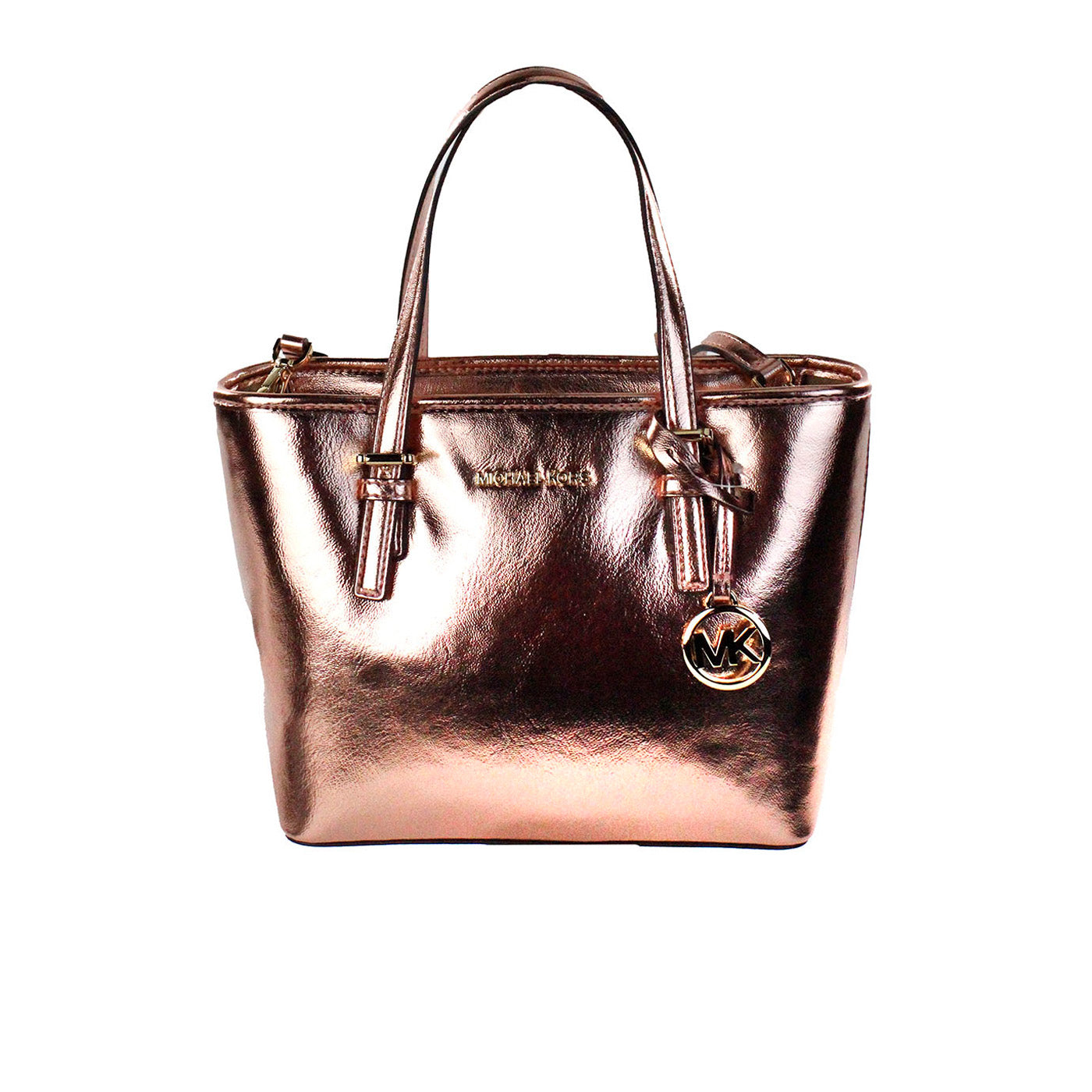 Michael Kors Jet Set Primrose Metallic xs carryall oben Reißverschluss Tasche Damen Geldbörse