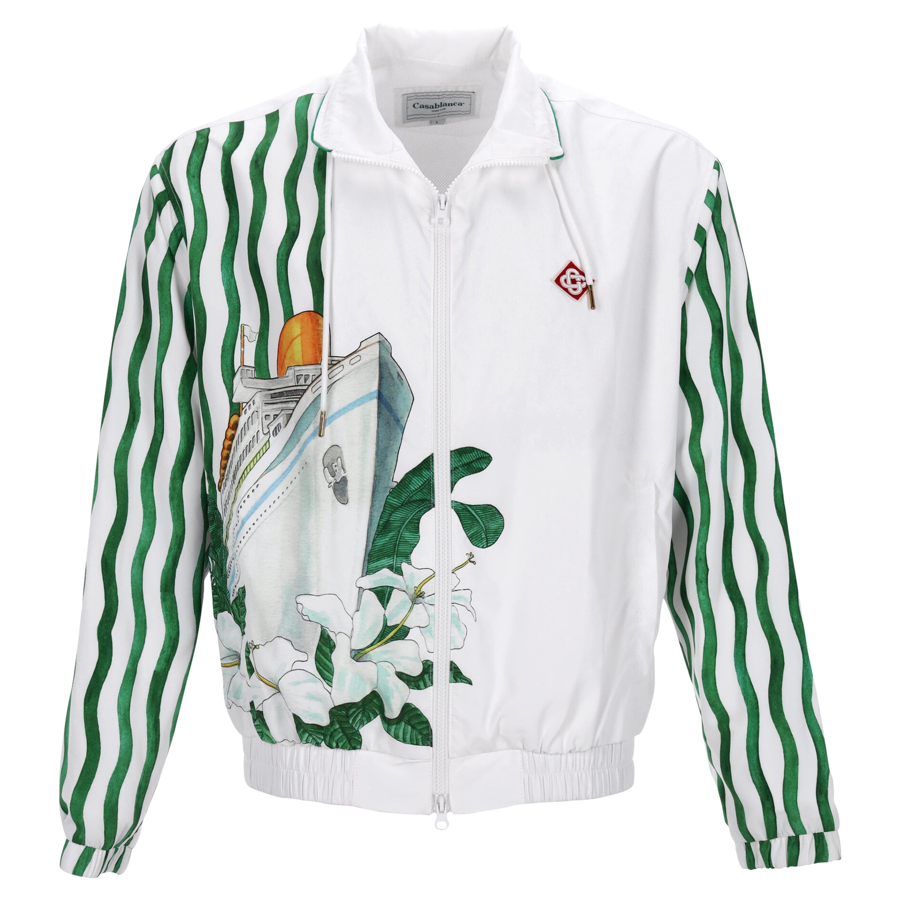Casablanca Pacifique Sport Track Jacke aus weißem Polyester 7748649844796