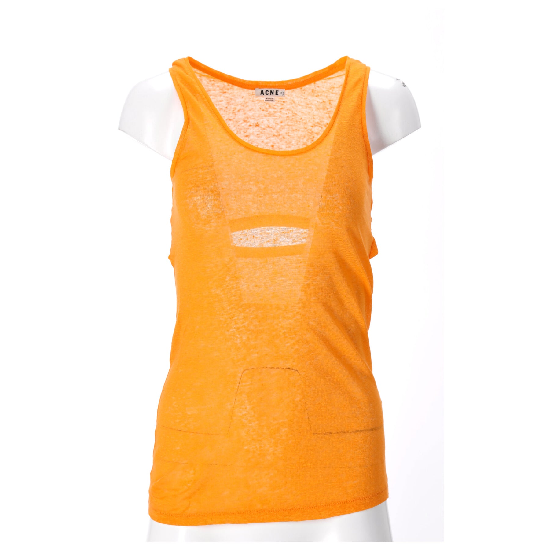 Acne Studios Beadu Cut Top in Orangenleinen 7833143246908
