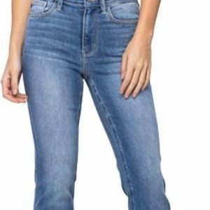 High-Steigerung klassische Bootcut Jeans in mittlerer Waschung 7704742953020