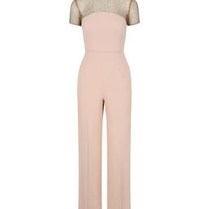 Stella McCartney – Kurzarm-Jumpsuit mit Kristallverzierungen