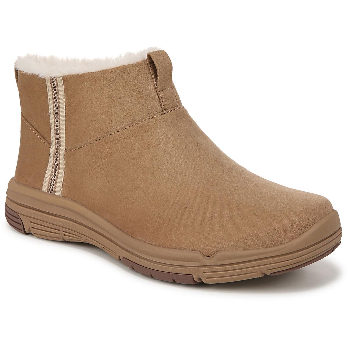 Bernsteinfarbene Stiefeletten mit Kunstpelzfutter