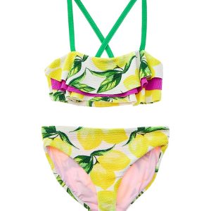 Terez 2-teiliges Farbblock-Rüschen-Bikini-Set