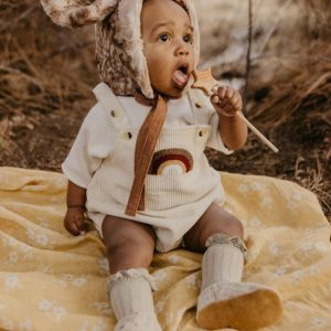 Rainbow Corduroy Baby-Jumpsuit