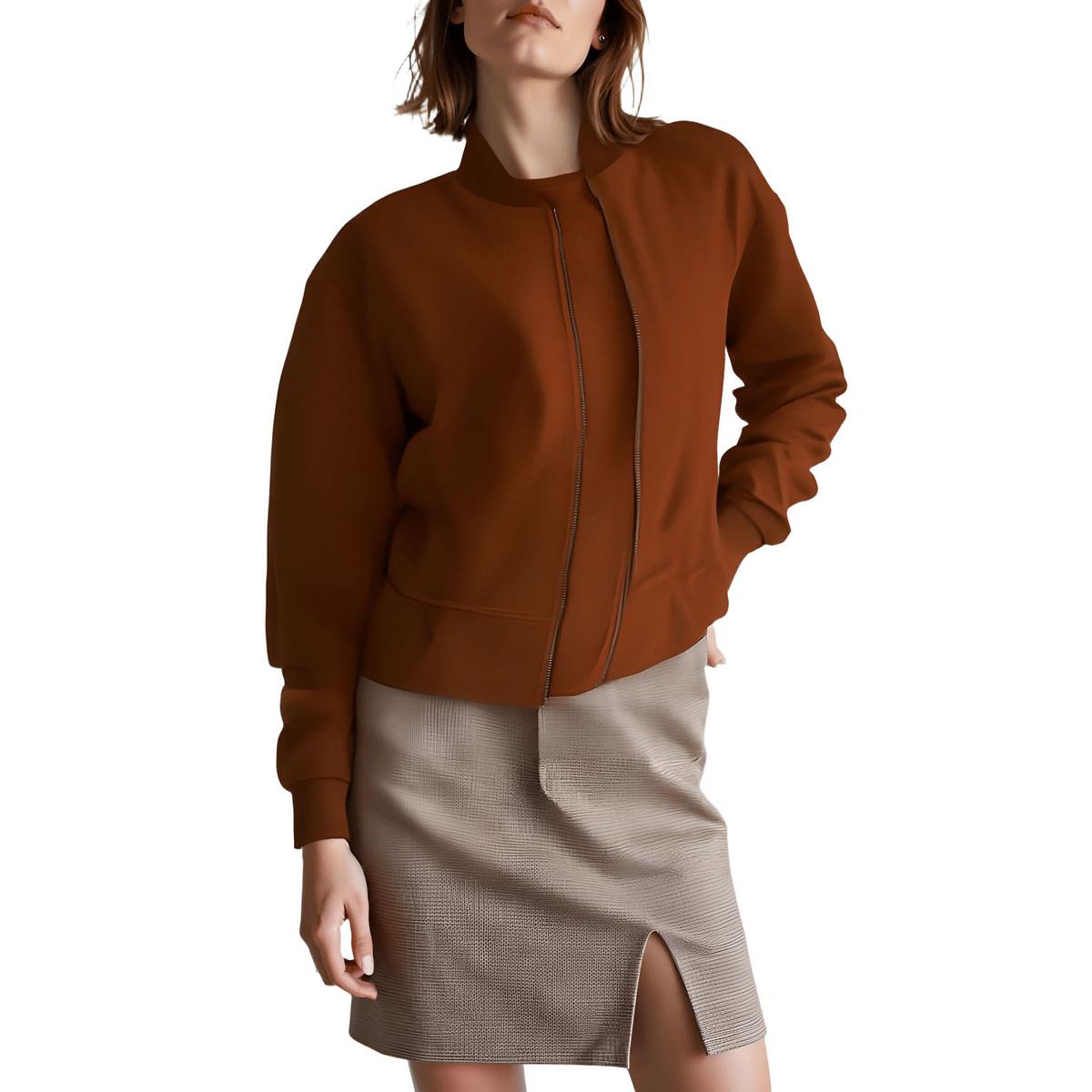 gerippte Trimm Bomber Jacke