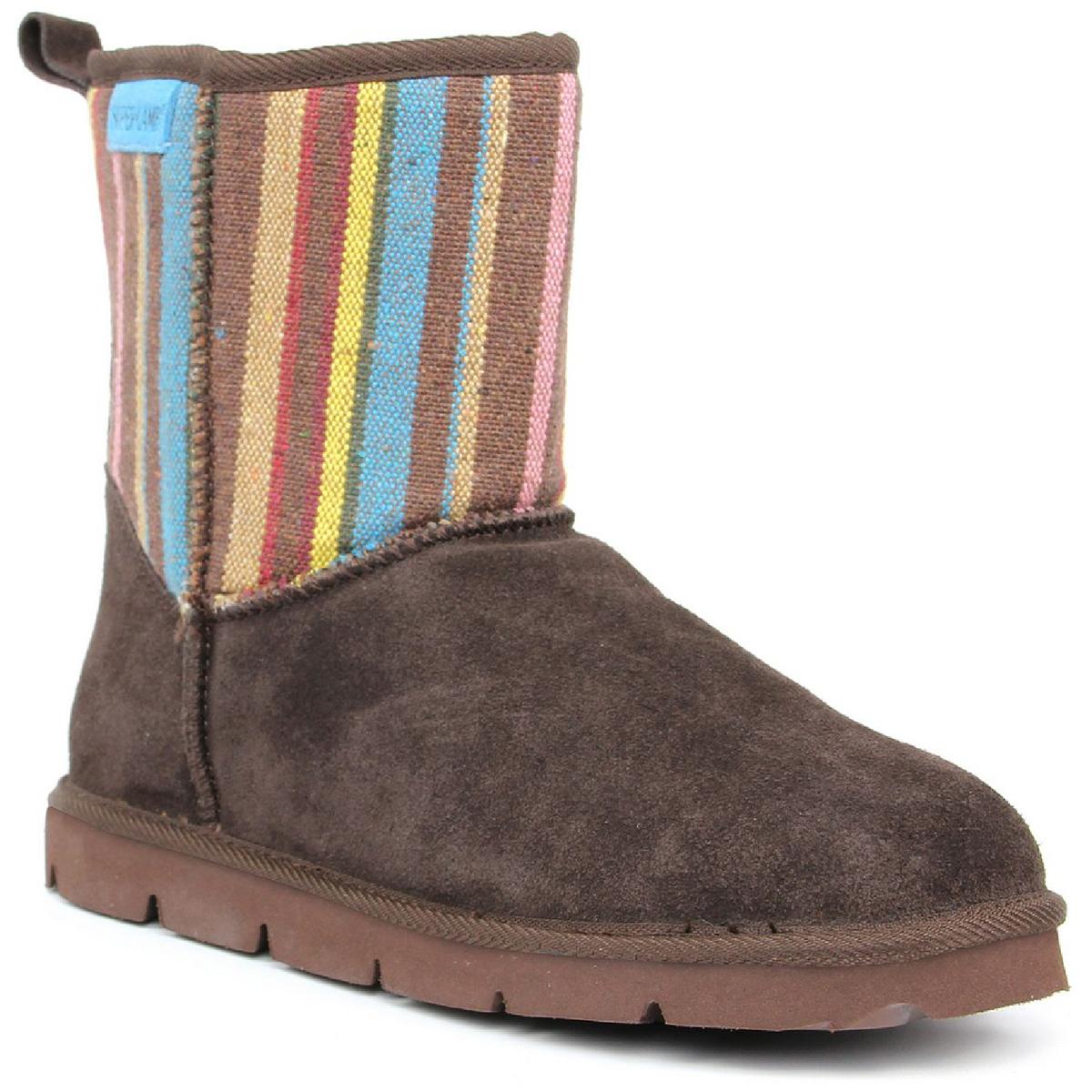 Wildleder Kunstfell Winterstiefel