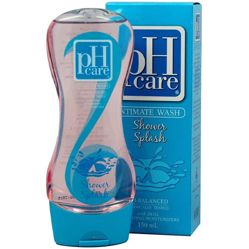 pH Care – Intimate Wash – Shower Splash ( blau) – ph ausgeglichen klinisch mit zwei feuchtigkeitsspendenden Feuchtigkeitsspendern getestet