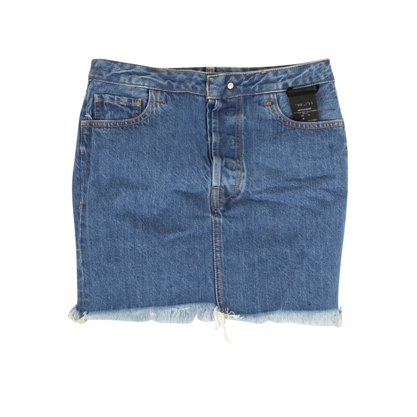 Unravel Project Wash-Tüll-Denim-Minirock – Blau