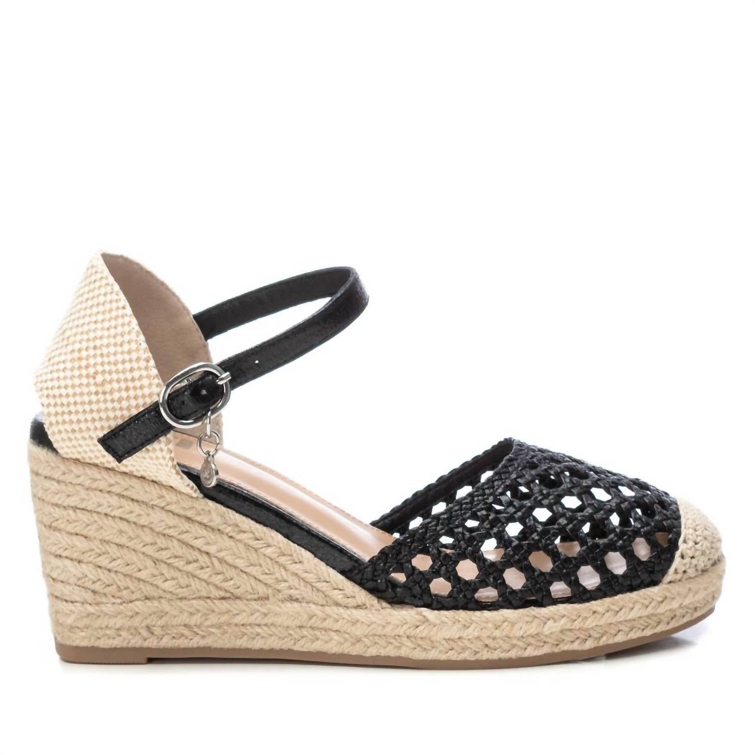 Damen Keil Sandalen in schwarz 7703598170172