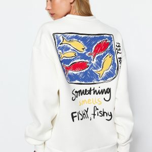 Trendyol Damen Oversize Sweatshirts 7197376380988