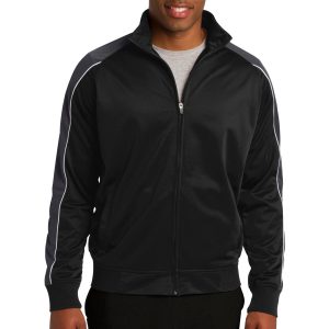 Sport-Tek Paspelierte Trikot-Trainingsjacke für Herren