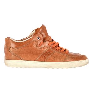 Tod’s Low Top Sneakers aus braunem Leder 7748694900796