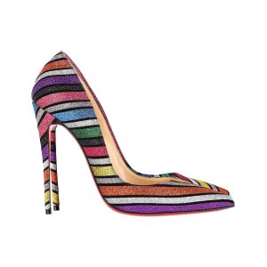 Christian Louboutin So Kate 120 Gestreifte Pumps in mehrfarbigem Glitter