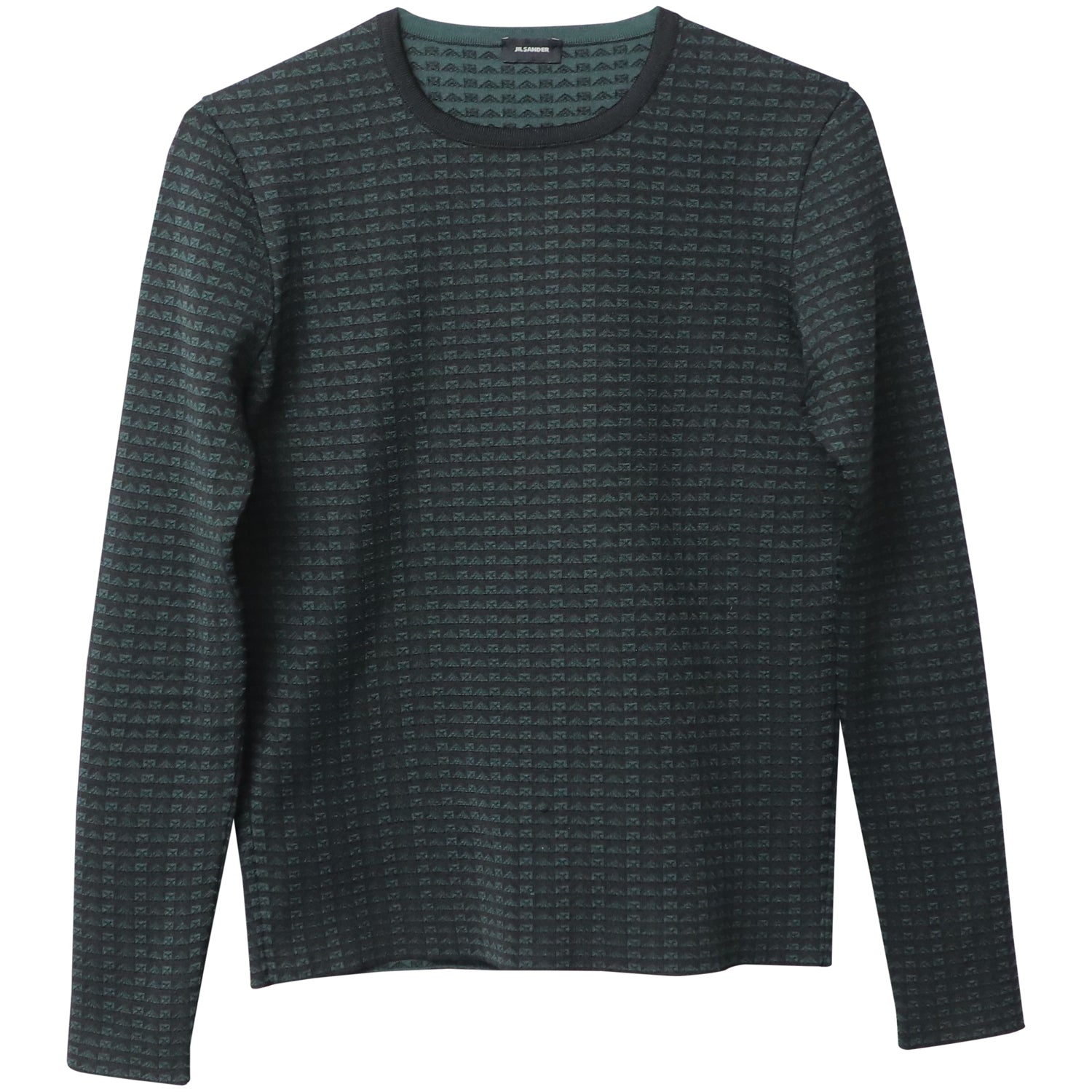 Jil Sander bedruckter Pullover aus grünem Polyester 7766690037820