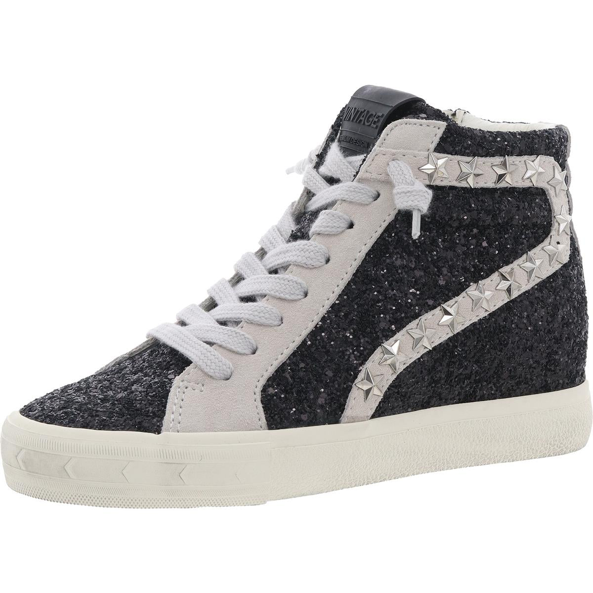 LEONA RO Glitter Leder Freizeit-und Mode Sneakers