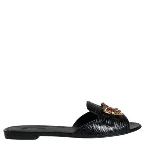 Dolce & Gabbana DG Amore Leder zum Hineinschlüpfen Flats Damenschuhe (Gebraucht)