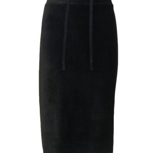 Damen Velours Sport Rock in schwarz