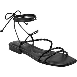 Damen-Gladiatorensandalen aus Kunstleder mit Riemchen